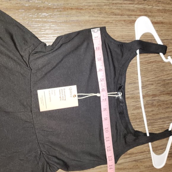 Quince Tencel Jersey Fit & Flare Dress NWT Black Small - Picture 3 of 6